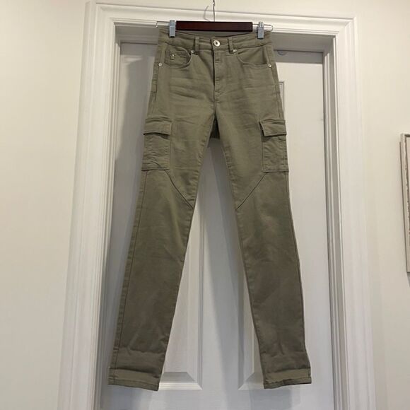 Tristan Cargo Skinny Jeans - Khaki Green - Size 1 - Picture 1 of 10